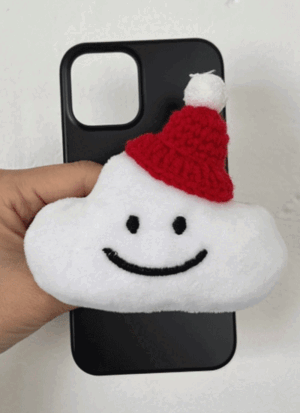 산타 모자 구름 스마트톡 그립톡