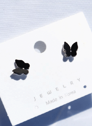 [silver925] 나비 미니 자개귀걸이