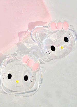 핑크 레진 고양이 그립톡 버즈 라이브 프로 에어팟 프로 1 2 3세대 케이스