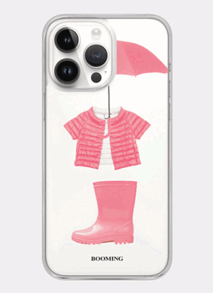 꼬꼬마 우산 우비 패딩 젤하드 아이폰 갤럭시 케이스