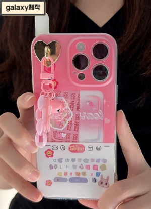 [갤럭시S24 플러스 울트라 추가] [종이팩증정] 키치 피치 핑크 아이폰 갤럭시 안테나 폰케이스