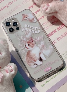 고양이 프렌드 아이폰/갤럭시 젤하드 케이스