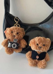 [뽀짝뽀짝] 귀여워 카메라 곰돌이 가방 키링