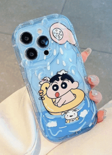 블루 투명 못말리는 목욕 아이폰 갤럭시 스마트톡 폰케이스