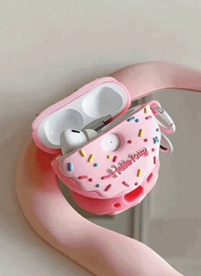 🍩도너츠🍩 핑크도넛 헬로우 고양이 에어팟케이스